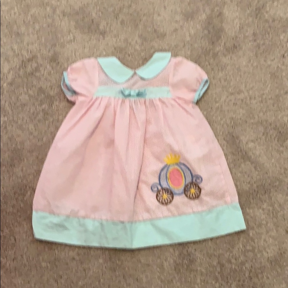 Cinderella carriage smocked dress